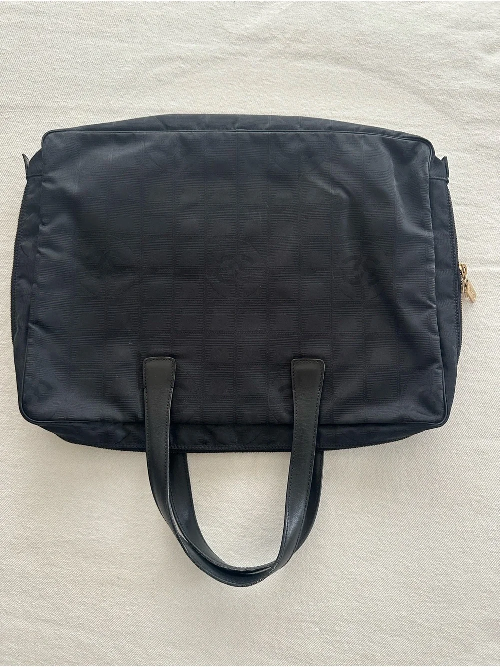 CHANEL Black Laptop Tote Bag